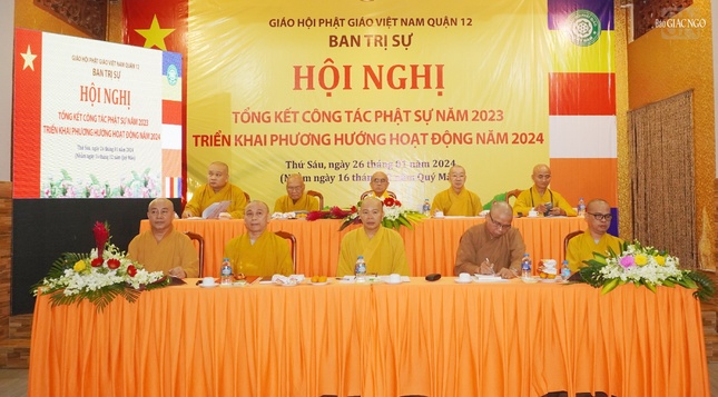 Hội nghị tổng kết hoạt động Phật sự năm 2023 của Ban Trị sự GHPGVN Q.12