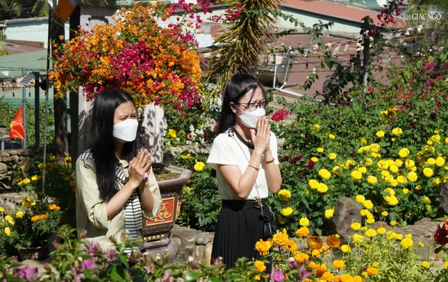 Nhiều bạn trẻ đến chùa lễ Phật đầu năm