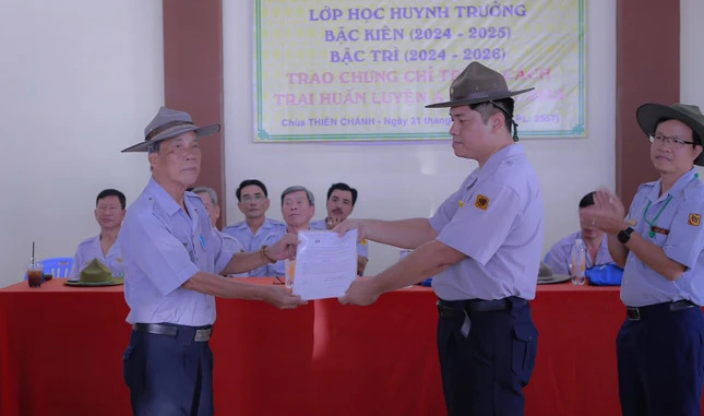 Trao quyết định đến huynh trưởng Tâm Tuệ làm Trưởng ban Điều hành bậc Trì niên khóa 2024 - 2026 Trao quyết định đến huynh trưởng Tâm Tuệ làm Trưởng ban Điều hành bậc Trì niên khóa 2024 - 2026