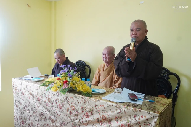 Hòa thượng Thích Thiện Hòa, Trưởng ban Trị sự GHPGVN Q.Tân Phú phát biểu khai mạc