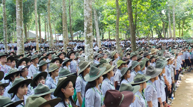 Cả nước hiện có 990 đơn vị Gia đình Phật tử sinh hoạt tại 32 tỉnh thành, với tổng số huynh trưởng và đoàn sinh là 54.221 vị (theo số liệu báo cáo tại hội nghị tổng kết của Phân ban Gia đình Phật tử T.Ư, ngày 11-1-2024, tại chùa Thiên Chánh (TP.HCM) - Ảnh: Như Danh