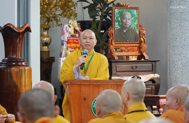 Thượng tọa Thích Tắc Bạch triển khai các Phật sự sắp tới của quận