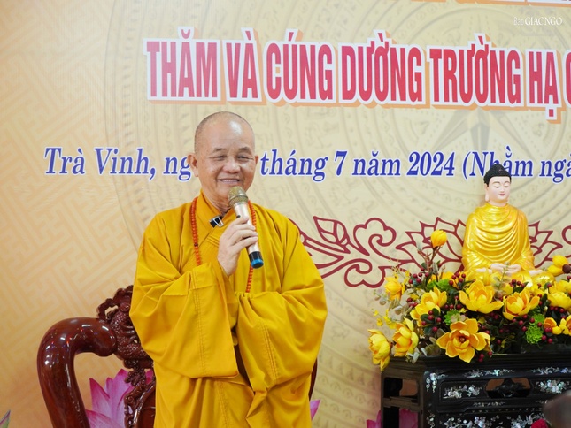Hòa thượng Thích Minh Thiện phát biểu