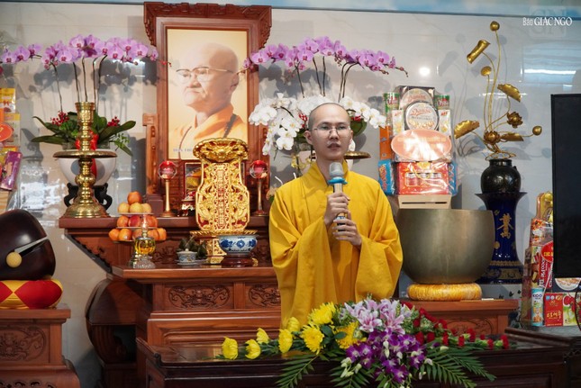 Đại đức Thích Minh Quang dự thi với đề tài "Ý nghĩa Phật đản"