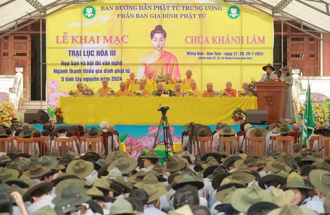 Trại họp ban 5 tỉnh Tây Nguyên diễn ra tại chùa Khánh Lâm, tỉnh Kom Tum