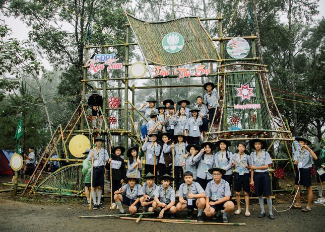 Gia đình Phật tử tỉnh Kon Tum mang tên Thị Sự - Ảnh: TT trại Lục Hòa III