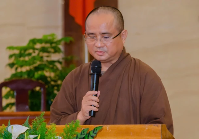 Thượng tọa Thích Tâm Hải, Trưởng ban Tổ chức phát biểu khai mạc - Ảnh: Lê Minh Thượng tọa Thích Tâm Hải, Trưởng ban Tổ chức phát biểu khai mạc - Ảnh: Lê Minh
