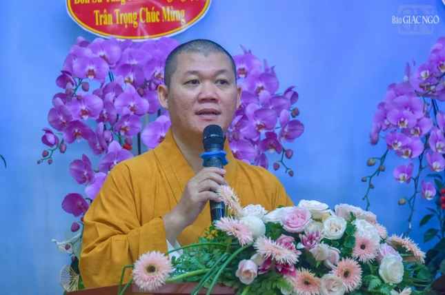 Thượng tọa Thích Minh Duyên, Phó ban Trị sự GHPGVN Q.3 cảm tạ