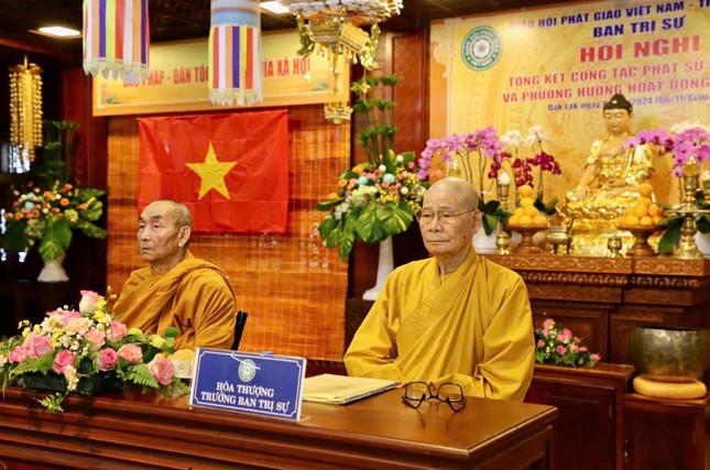 Hòa thượng Thích Châu Quang, Trưởng ban Trị sự GHPGVN tỉnh Đắk Lắk chủ trì hội nghị