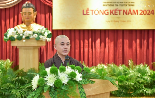 Đại đức Thích Hoằng Tâm phát biểu cảm tạ