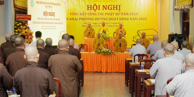 Khóa lễ hồi hướng kết thúc Hội nghị tổng kết hoạt động Phật sự năm 2024 của Ban Trị sự Q.12 tại chùa Vĩnh Phước