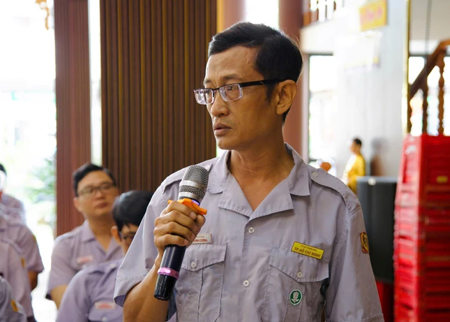 Đại diện huynh trưởng các đơn vị đóng góp ý kiến công tác Phật sự năm 2025 của Phân ban Gia đình Phật tử TP.HCM