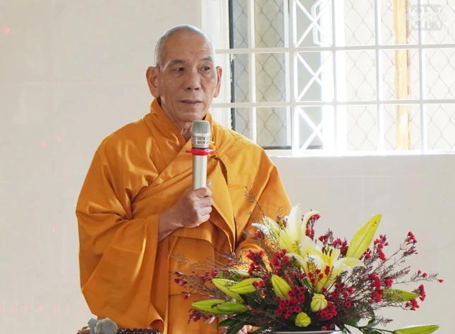 Thượng tọa Thích Giác Trí, Trưởng ban Trị sự GHPGVN Q.Gò Vấp phát biểu