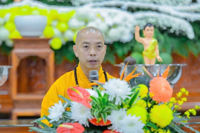 Thượng tọa Thích Quang Thạnh cung tuyên Thông điệp Đại lễ Phật đản Phật lịch 2569 của Đức Pháp chủ GHPGVN