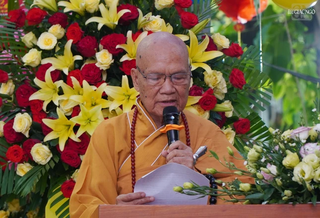 Hòa thượng Thích Trí Tâm tuyên đọc Thông điệp Đại lễ Phật đản Phật lịch 2569 của Đức Pháp chủ GHPGVN