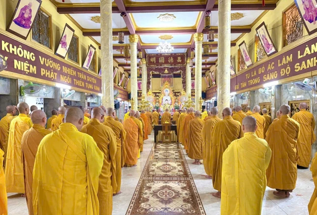 Kỳ Bố-tát lần thứ 2 của chư hành giả tại trường hạ chùa Quảng Đức - Ảnh: Pháp Toàn