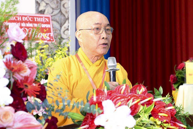 Hòa thượng Thích Minh Nhật phát biểu khai mạc