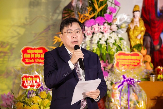 Ông Trần Hữu Thế, Phó Chủ tịch UBMTTQVN tỉnh Đắk Lắk phát biểu