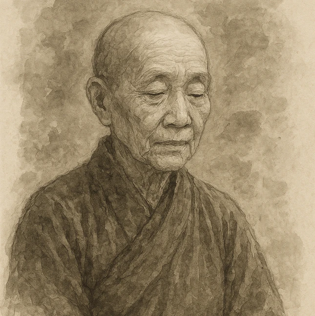 Tranh vẽ Ni sư Diệu Nhân do AI thực hiện