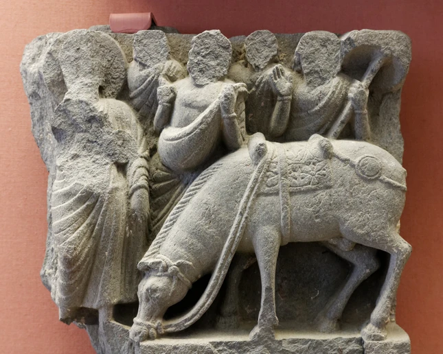 Phù điêu mô tả Thái tử Siddhartha từ giã ngựa Kiền-trắc