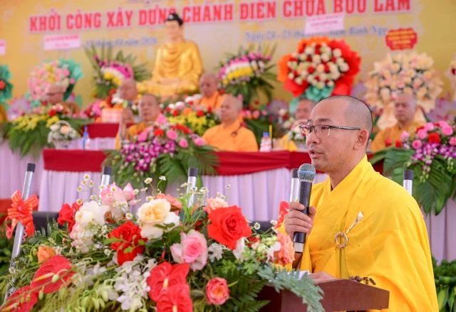 Đại đức Thích Quảng Sự phát biểu khai mạc