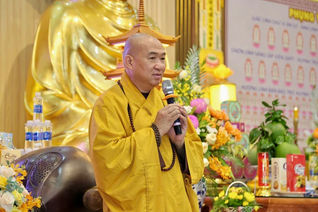 Thượng tọa Thích Phước Nguyên tin tưởng Gia đình Phật tử TP.HCM tiếp nối thế hệ đi trước sẽ ngày càng phát triển vững mạnh trong giai đoạn mới