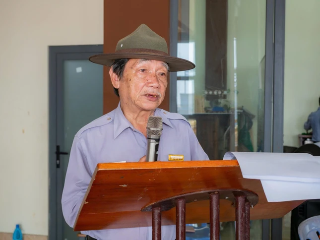 Đại diện Gia đình Phật tử TP.HCM, huynh trưởng Thị Cư - Nguyễn Thanh Minh phát biểu tri ân