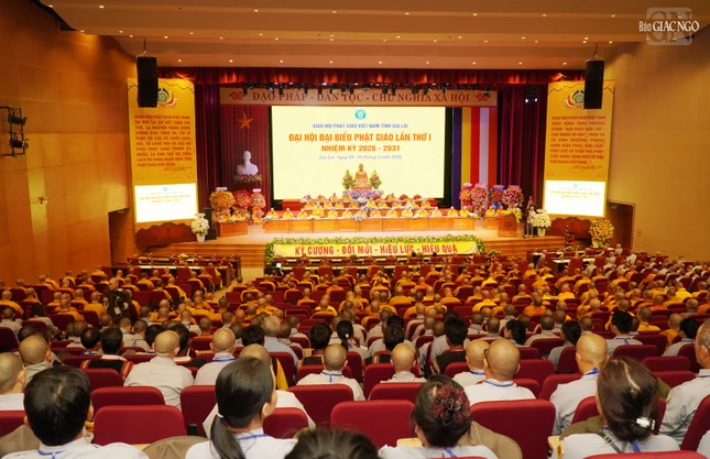 Phiên chính thức Đại hội đại biểu Phật giáo tỉnh Gia Lai lần thứ I, nhiệm kỳ 2026-2031 sẽ diễn ra vào sáng mai, 5-5 tại Trung tâm Hội nghị tỉnh (phường Quy Nhơn)