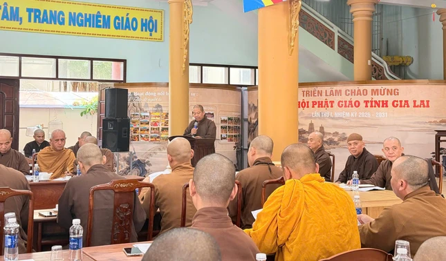 Đại diện Ban Thư ký triển khai thông bạch Đại lễ Phật đản và An cư kiết hạ Phật lịch 2570 của Trung ương GHGPVN