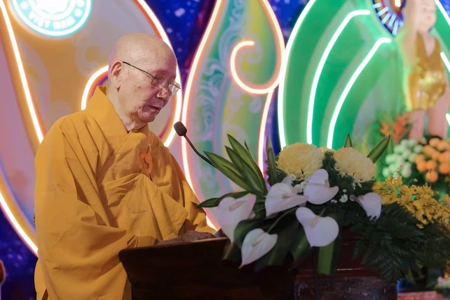 Trưởng lão Hòa thượng Thích Trí Giác, Thành viên Hội đồng Chứng minh tuyên đọc Thông điệp Phật đản Phật lịch 2570