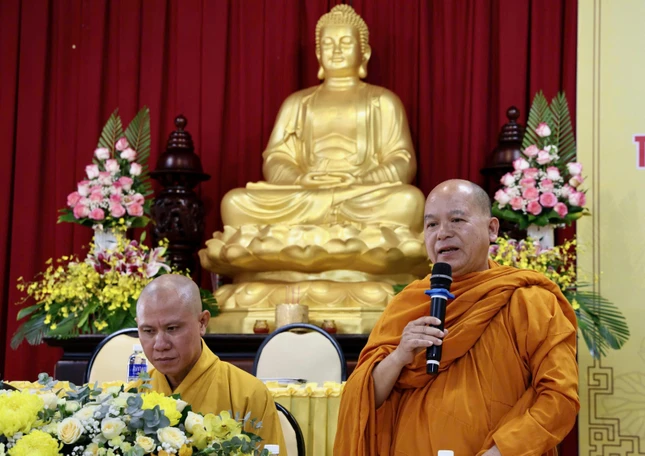 Thượng tọa Thích Giác Phổ phát biểu