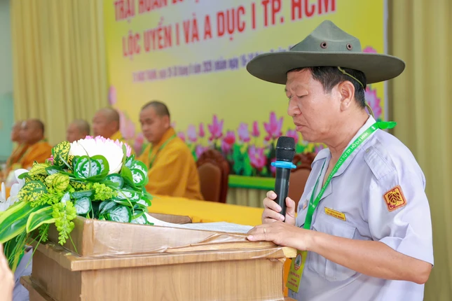 Trại trưởng Liên trại phát biểu khai mạc