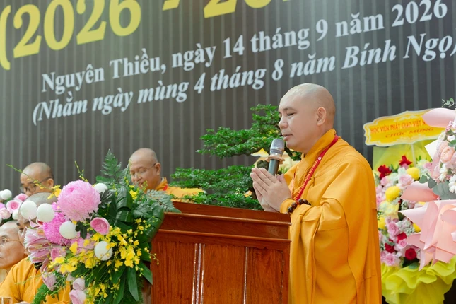 Thượng tọa Thích Đồng Thành phát biểu khai mạc
