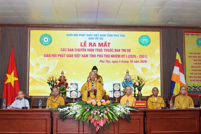 Thượng tọa Thích Minh Nghiêm phát biểu
