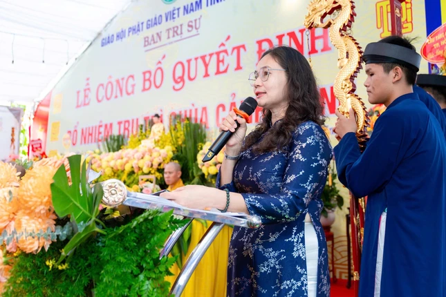 Bà Lê Thị Thanh Bích phát biểu Bà Lê Thị Thanh Bích phát biểu