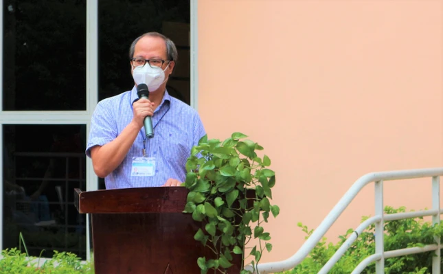 Thạc sĩ, Bác sĩ Chuyên khoa II Lê Anh Tuấn, Phó Giám đốc Bệnh viện Hồi sức chuyên sâu Covid-19 phát biểu