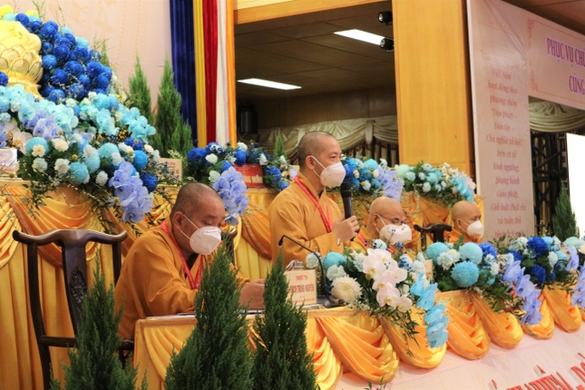 Thượng tọa Thích Quang Thạnh phát biểu