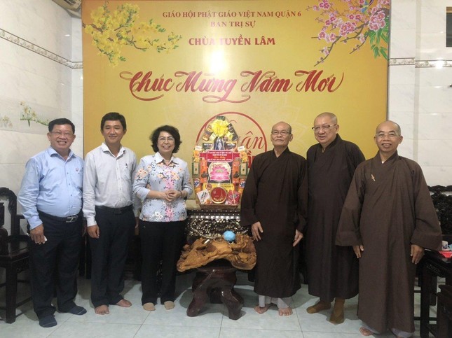 Phái đoàn lãnh đạo Ủy ban MTTQVN TP.HCM thăm Ban Trị sự GHPGVN quận 6