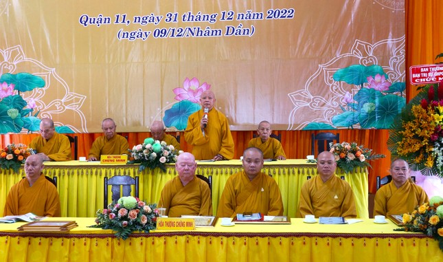 Hòa thượng Trưởng ban Trị sự GHPGVN TP.HCM ban đạo từ