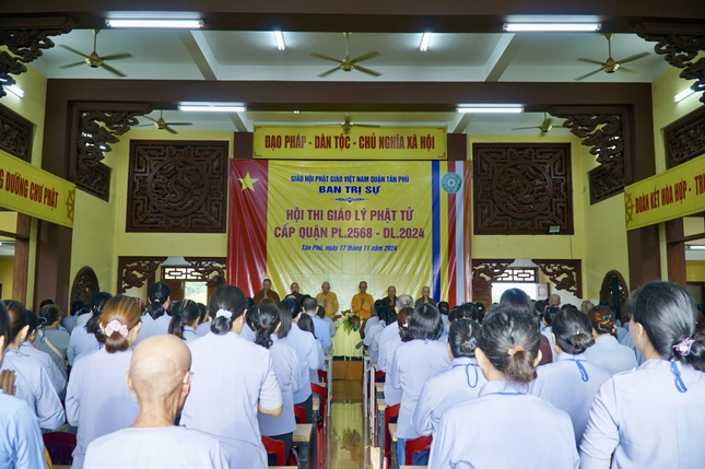Ban Trị Sự GHPGVN Q.Tân Phú tổ chức Hội thi giáo lý cấp quận huyện cho nam nữ Phật tử trên địa bàn quận tại chùa Hạnh Nguyện - Văn phòng Ban Trị sự quận