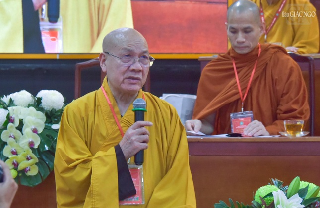 Hòa thượng Thích Quảng Tùng, Trưởng ban Từ thiện xã hội T.Ư, Trưởng ban Tổ chức phát biểu khai mạc