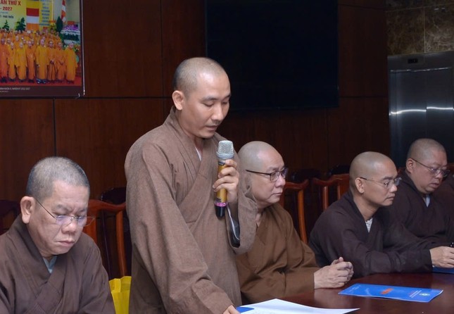 Đại đức Thích Thiện Nghĩa, Chánh Văn phòng Ban Kiểm soát TP phát biểu