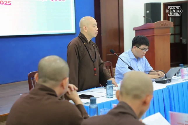Thượng tọa Thích Quang Thạnh phát biểu