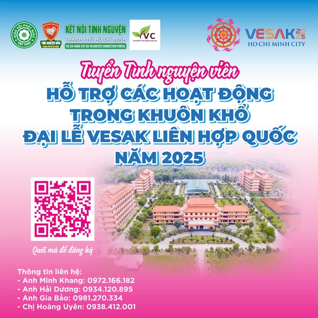 Đại lễ Vesak Liên Hiệp Quốc 2025 là sự kiện quốc tế quan trọng được tổ chức tại TP.HCM, từ ngày 3-5 đến ngày 9-5-2025, do GHPGVN đăng cai tổ chức