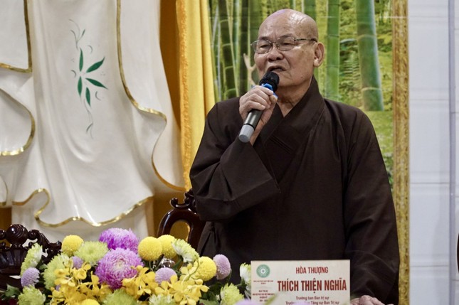Hòa thượng Thích Thiện Nghĩa phát biểu Hòa thượng Thích Thiện Nghĩa phát biểu