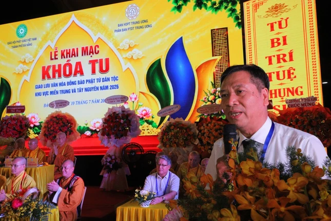 Ông Mai Quang Vĩnh, Phó Giám đốc Sở Dân tộc và Tôn giáo TP.Đà Nẵng phát biểu