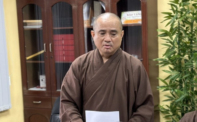 Thượng tọa Thích Tâm Hải phát biểu