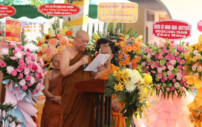 Hòa thượng Thích Thiện Pháp phát biểu