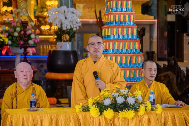 Đại đức Thích Trung Minh phát biểu