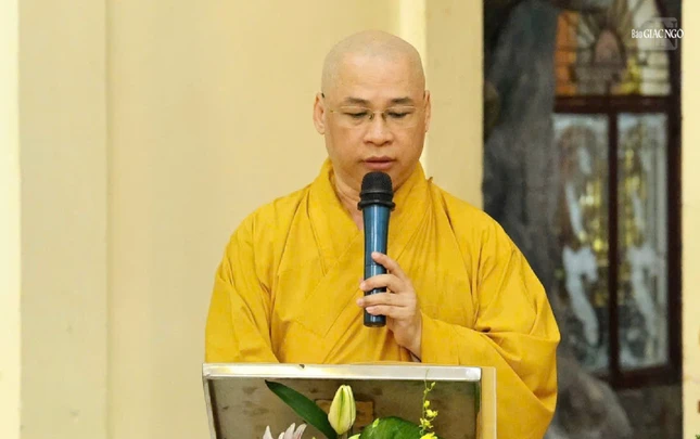 Thượng tọa Thích Minh Nhựt phát biểu khai mạc Thượng tọa Thích Minh Nhựt phát biểu khai mạc